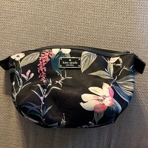 Kate Spade Black Floral Women's Cosmetic Bag